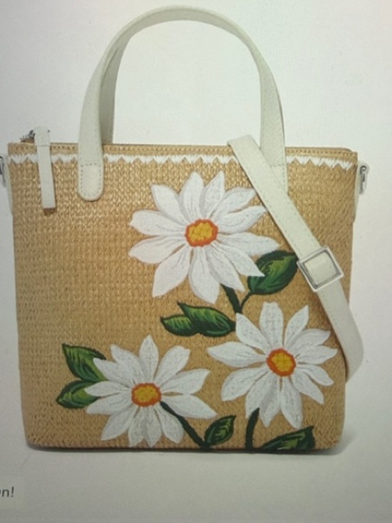 Brighton Handbags - 🌼🆕 Brighton Daisy Dee Tote with White Trim and Floral Accents
